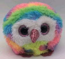 Beanie Boos Puffies - Owen the Multicolour Owl- 2020- 3"