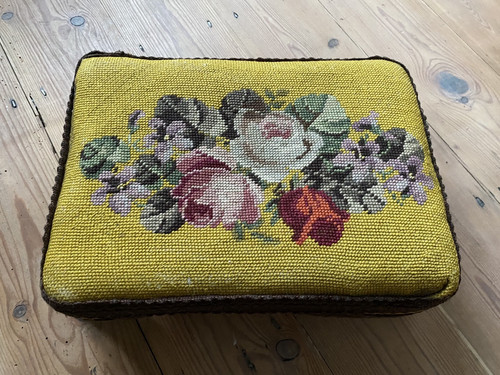 Vintage upholstered floral - vintage,
