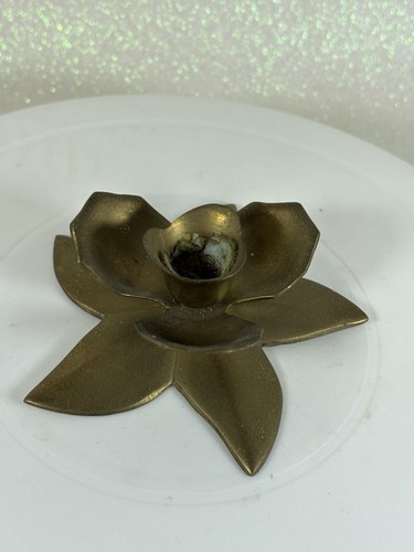 Vintage brass lotus flower - brass,