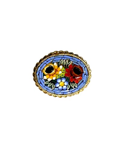 Italian oval micro mosaic - italian,