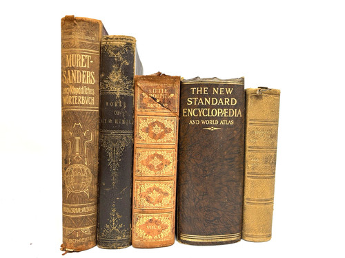 Old books with leather - with, leather/leather