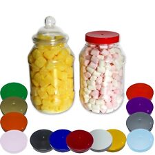Plastic Jars Storage Sweet Jar Cookie 1050ml Craft Garage Kitchen Organisation