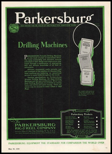 1928 parkersburg rig reel - parkersburg,