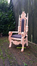 Lion King Gothic THRONE CHAIR for wedding seat tall chair ~ Raw look 