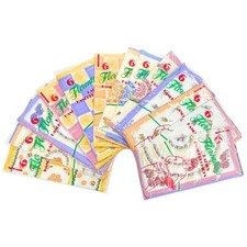 Pack of 6 Florentina Ladies Assorted Printed 100% Cotton Hanky's 53cmx53cm