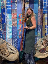 Recycled blue curtains - , curtains.