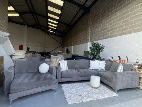 Dfs grey corner sofa - corner,