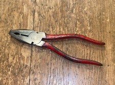 VINTAGE 6” SSP ROUND HOLE PLIERS RED HANDLED JAGUAR E TYPE MK 2 XKE TOOLKIT ROLL