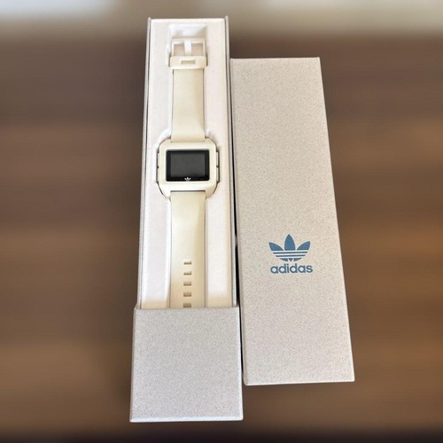 Adidas white digital - white, watch