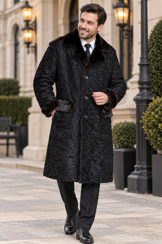 Men black persian lamb fur - persian,