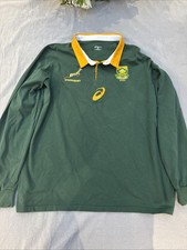 Springboks South Africa Green Home World Cup 2019 Rugby Jersey Long Sleeved 2XL