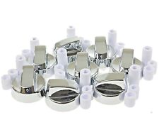 8 X Stoves New World & Belling Cooker Oven Hob Silver Control Knobs & Adaptors