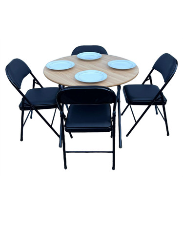 Folding dining round table - folding,