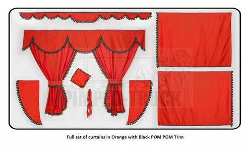 Truck curtains for man orange - curtains,