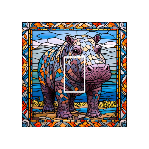 Cute hippo wild animal - cute, stained