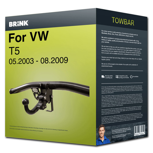 Towbar detachable for t5 - towbar,