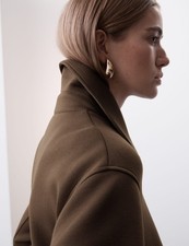 M&S - Autograph Womens Brown Poly/Viscose Basic Women Jacket