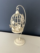 SHABBY CHIC bird cage METAL CANDLE HOLDER tea light Laura Ashley