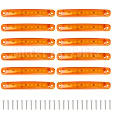 12v LED Orange Side Marker Amber Light Indicator trailer truck lorry van bus UK