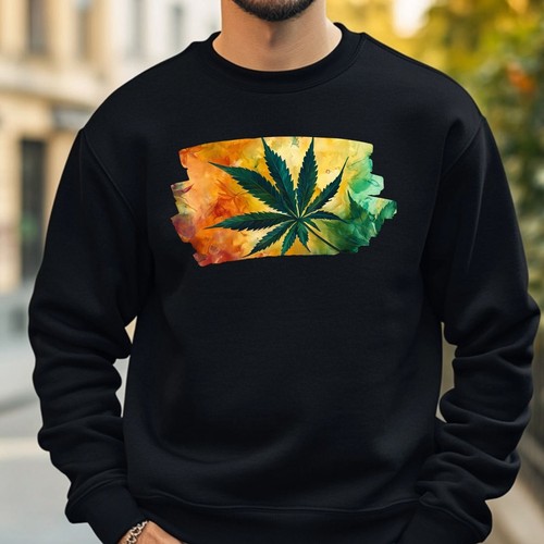 Cannabis leaf sweatshirt - leaf,