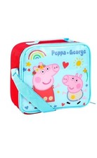 2 X Peppa Pig and George Insulated Lunch Bag Girls School & Nursery Xmas gift