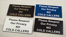 'No Cold Callers' Engraved Door Signs