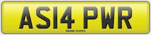 Number plate as14 - plate,