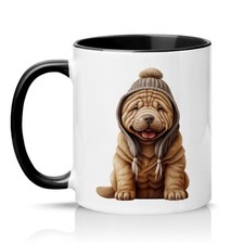 Shar Pei Puppy In Winter Hat