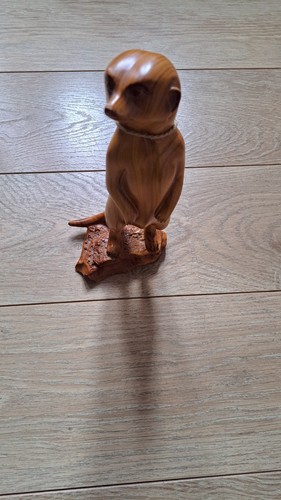 Wood meerkat standing - wood,