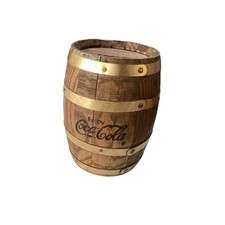 Vintage Whiskey Barrel Enjoy Coca Cola Coin Bank 6 x 4