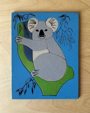 Vintage Handmade Koala Wooden
