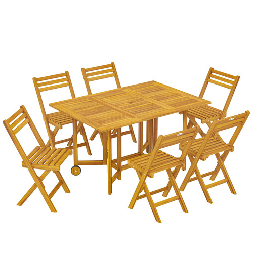 Fsc acacia piece - acacia, 7-piece