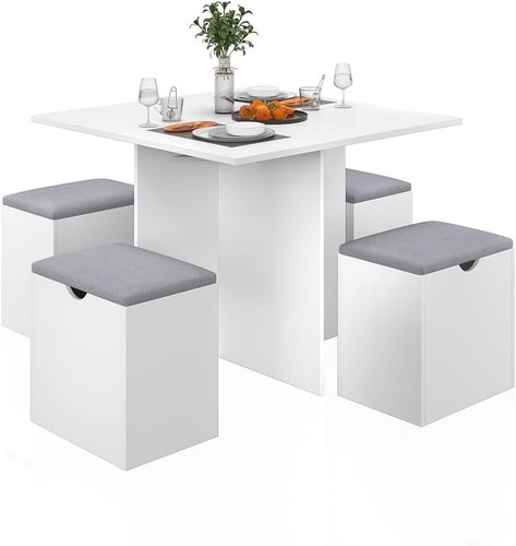 Compact dining set with - set, 4