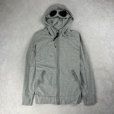 CP Company Full Zip Goggle Hoodie Small Jumper Grey Sweatshirt Jacket 5738