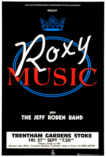Roxy music 1974 concert poster
