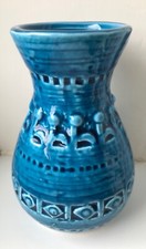 Old 5in Aqua Blue Glazed /