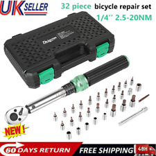 Bicycle Torque Wrench Set Adjustable Torque Wrench 1/4" Socket Drive 2.5-20Nm