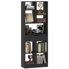 HOMCOM Freestanding Bookcase Display Shelf with Drawer for Home Office