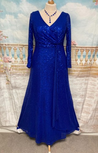 Blue sequin maxi - maxi, 16