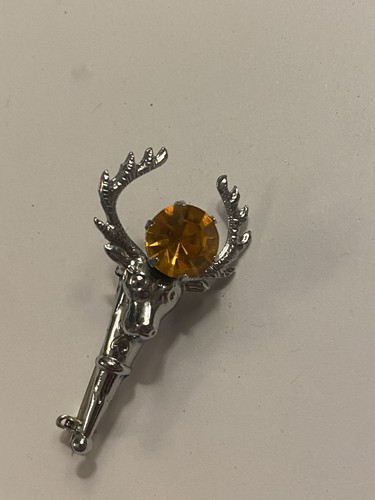 Stag head and orange - orange, gem