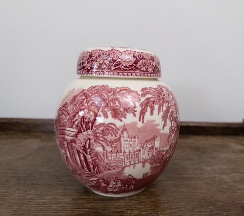 Masons vista ginger jar - masons, pink