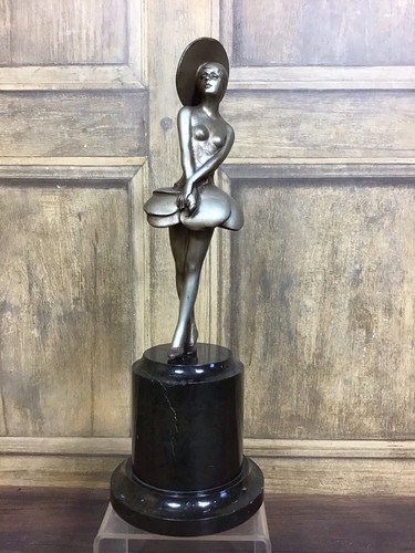 Art deco cold painted - art, spelter
