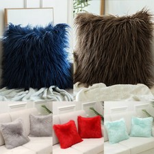 Long Shaggy Faux Fur Cushion