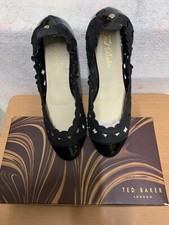 Ted Baker - RHIAN- Black Ballerina Flat Ballet Shoes Size UK 6 (39)