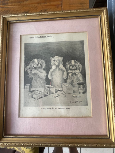 Louis wain vintage - louis, framed