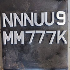 Number Plate letter  raised black plastic classic car van Best Plate Brand