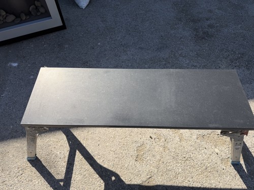 Honed granite hearth - ,