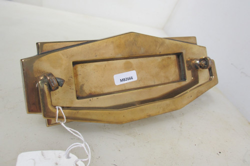 Vintage brass letterbox - letterbox, letter