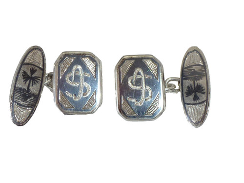 Art deco pair sterling silver - art,