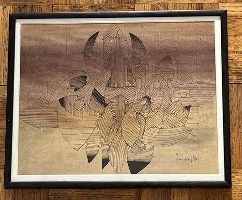 Modernist postwar abstract pen - modernist,